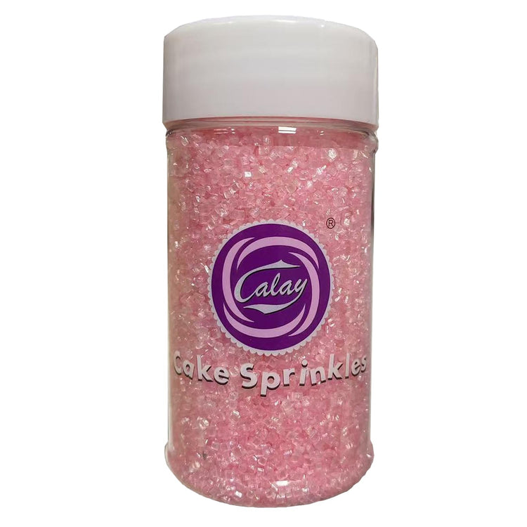 Light Pink Sanding Sugar for Baking Edible Sparkling Coarse Sugar Crystals Sprinkles for Baking Topping Cake Cookie Cupcake Topper Ice Cream Decoration Supplies 3.2 OZ (3.2 Ounce)