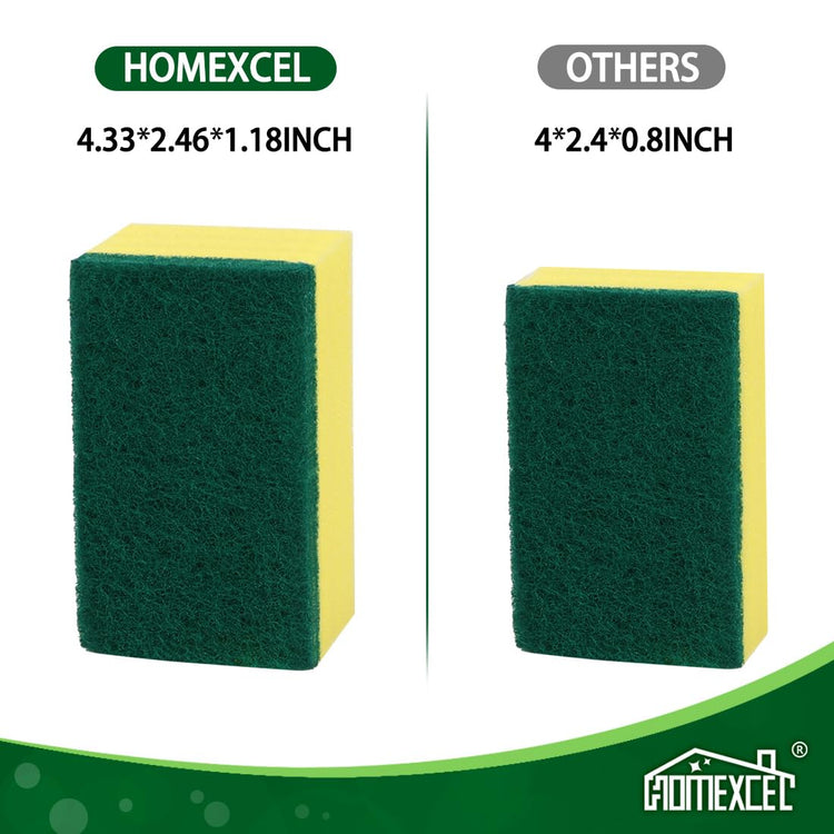 Heavy Duty Scrub Sponges Kitchen 60 Count