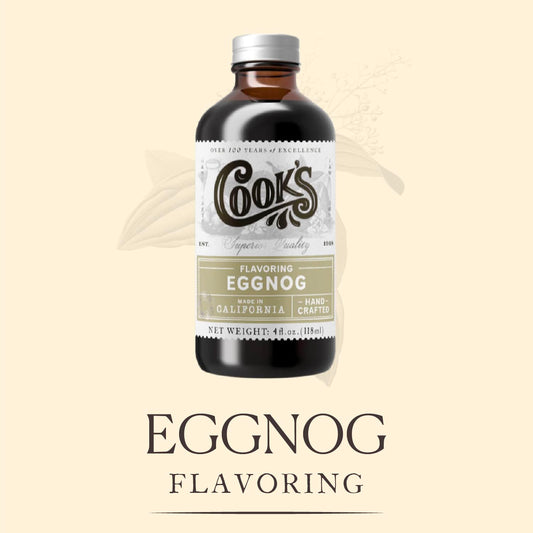 Cook's, Eggnog Flavoring, for Making Eggnog, Baking, Ice Cream, Custard, Cheesecake, and Cookies, 4 oz - Nestoria