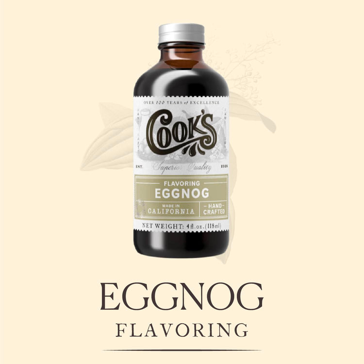 Cook's, Eggnog Flavoring, for Making Eggnog, Baking, Ice Cream, Custard, Cheesecake, and Cookies, 4 oz - Nestoria