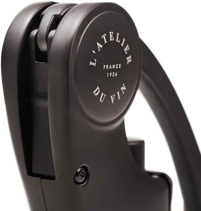 L’Atelier du Vin Oeno Motion Black & Wood Lever Corkscrew | Luxury Wine Bottle Opener Premium Gift Box Hand Made Wine Tasting Accessories, Sommelier, Bartenders, Table Centerpiece Designed In France