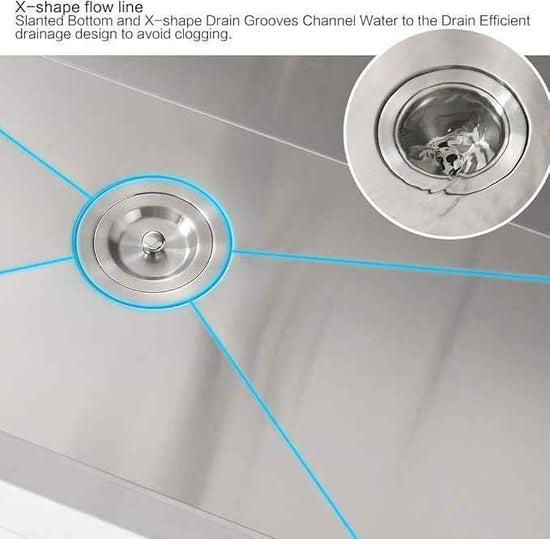 30 Inch Drop In Kitchen Sink Workstation Stainless Steel - VOKIM 30 x22-Inch Single Bowl Kitchen Sink 16 Gauge Stainless Steel 10'' Deep Handmade Kitchen Sink with Cutting Board& Strainer