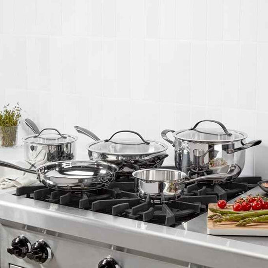 Cuisinart RADIANT PRO 8-Piece Stainless with Brushed Titanium Finish Cookware Set