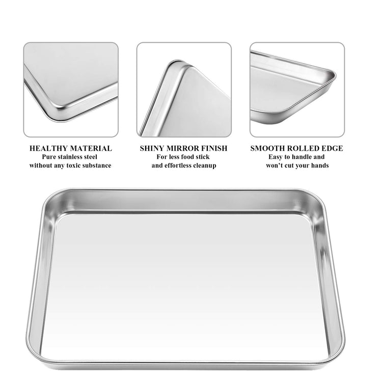 Baking Sheet with Cooling Rack Set [2 Sheets + 2 Racks]