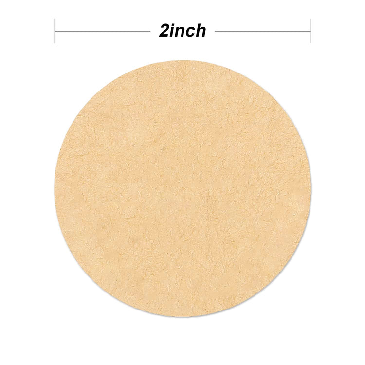 2 Inch Natural Brown Kraft Stickers