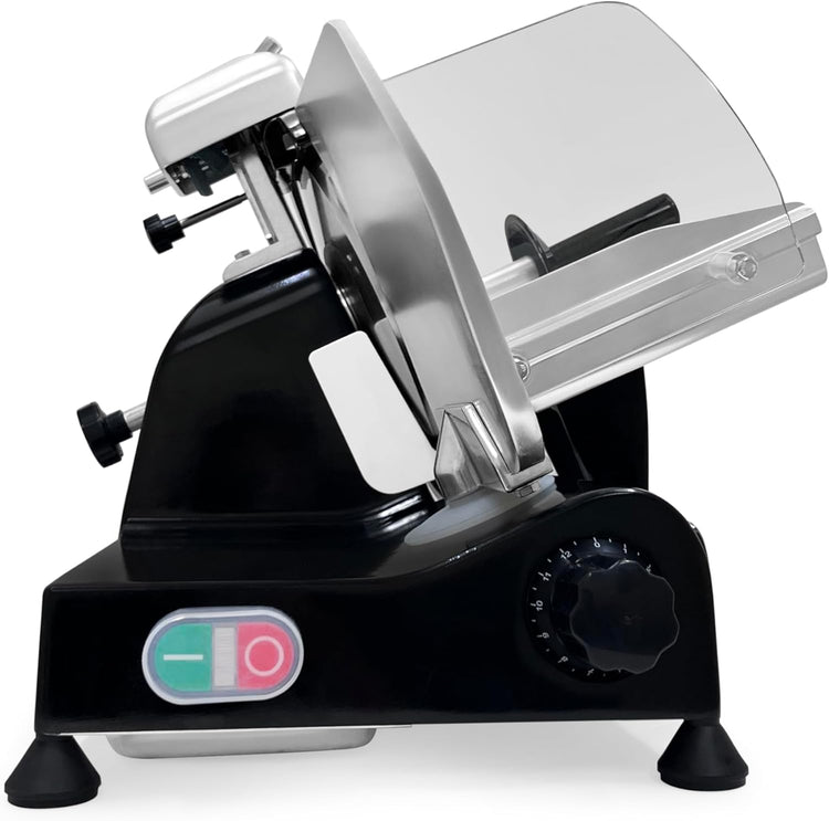 KWS MS-10XS Premium 320W Electric Meat Slicer 10-Inch in Black with 304 Stainless Steel Blade, Frozen Meat/Deli/Cheese/Food Slicer Low Noises Commercial and Home Use [ ETL, NSF Certified ]