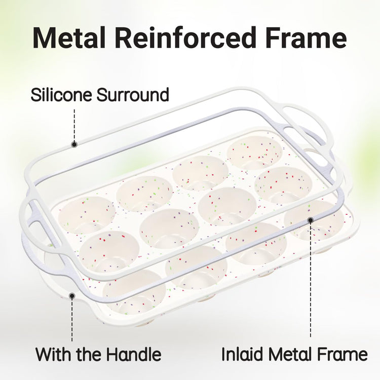 Silicone Muffin Pan with Metal Frame