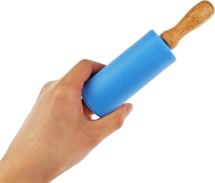 6 Pack Small Rolling Pin for Kids, Kids Rolling Pin for Home Kitchen (6 colors) (9 Inch)