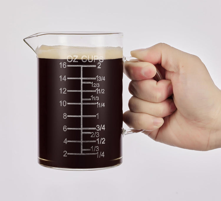 Ackers Etched Graduated Glass Measuring Cup