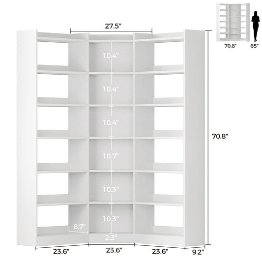 Corner Bookshelf (7 Count)