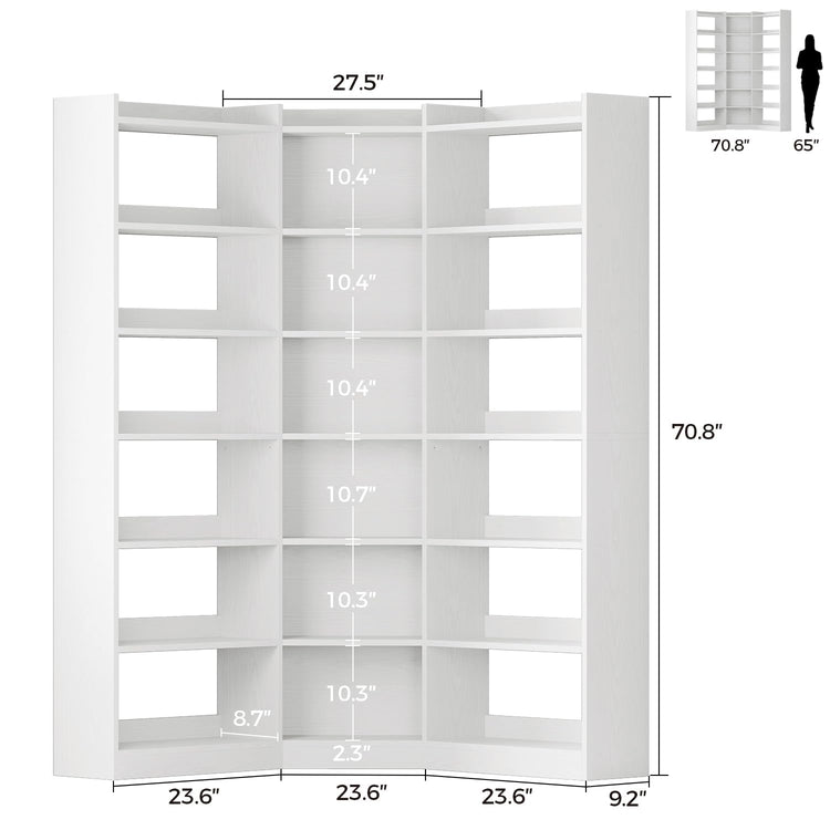 Corner Bookshelf (7 Count)
