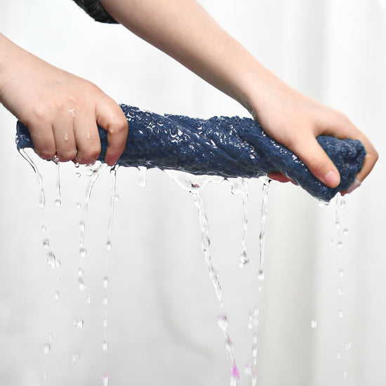 Artoid Mode Ring Spun Cotton Blue Kitchen Dish Towels, 15x25 Inch Ultra Soft Absorbent Quick Drying Household Cleaning Tea Towels Bar Towels Set of 6 - Nestoria