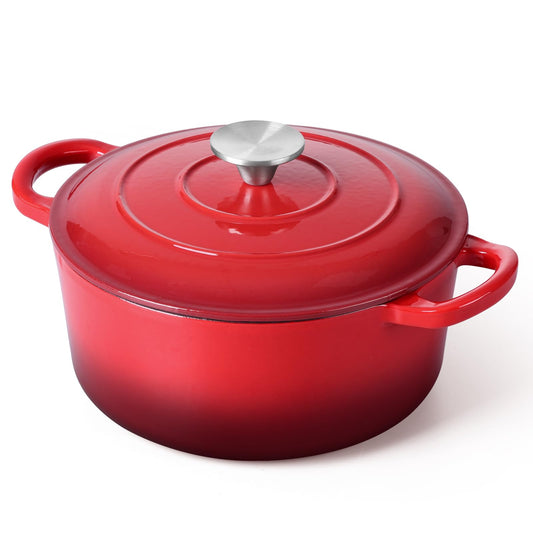3 Qt Enameled Cast Iron Dutch Oven with Lid