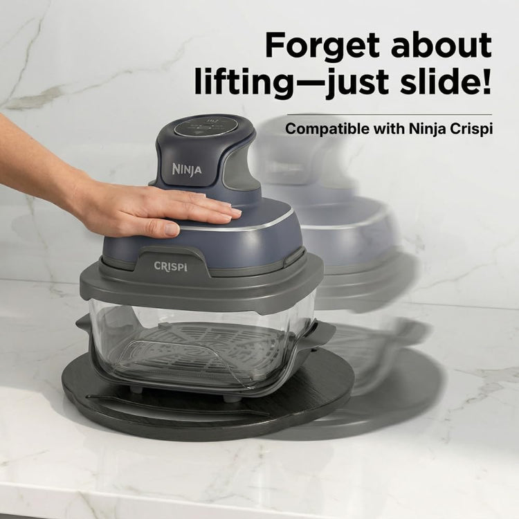 Elegant Round Sliding Tray Compatible with Ninja Crispi Air Fryer and Instant Pot