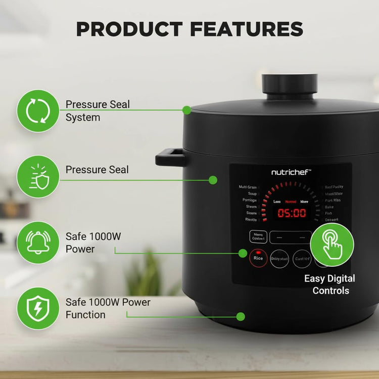 Electric Pressure Cooker 6 Quart Capacity