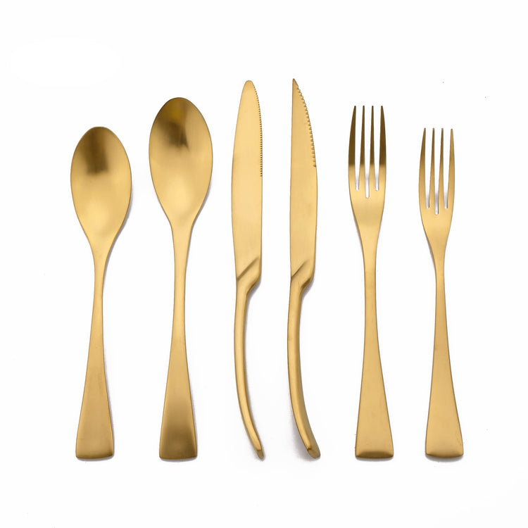 Golden Silverware Set