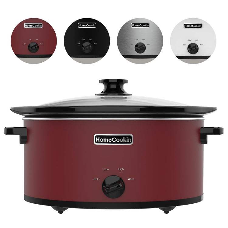 8 Quart Slow Cooker Oval Manual Pot Food Warmer with 3 Cooking Settings