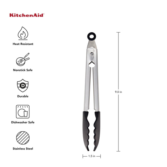 Silicone Tipped Stainless Steel Tongs