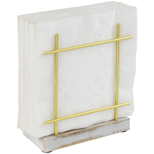 Shabby Whitewashed Wood Base Napkin Holders