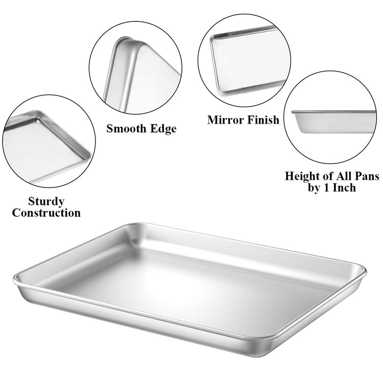 Baking Sheet with Rack Set [2 Pans + 2 Racks]