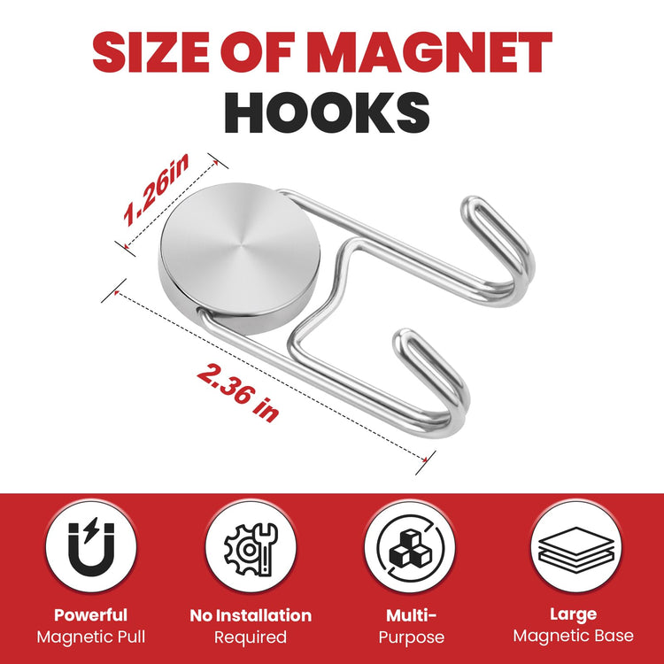 Magnetic Hooks for Cruise Cabins 80Lbs+ Heavy Duty Magnet Hook