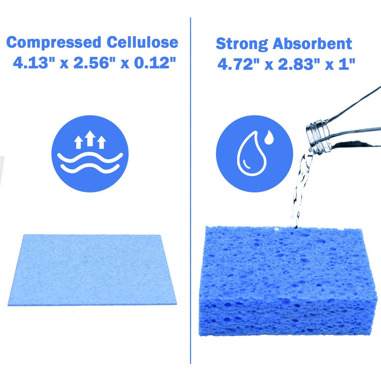 48 Pack Sponges Kitchen Natural Compressed Cellulose Sponges Durable Dish Sponge for Cleaning & DIY Reusable (48 Count)
