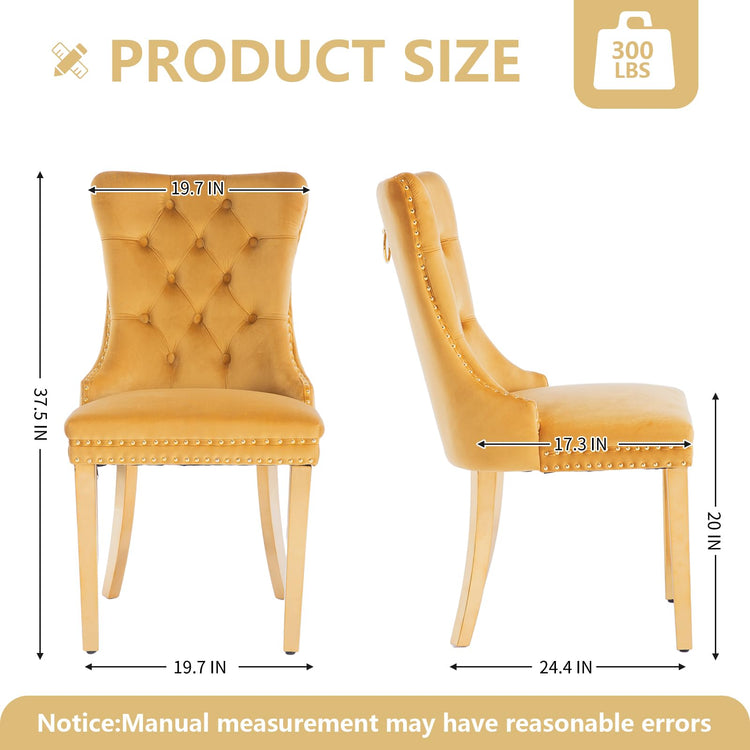 Gold Velvet Dining Chairs Set of 6 (6 Count)