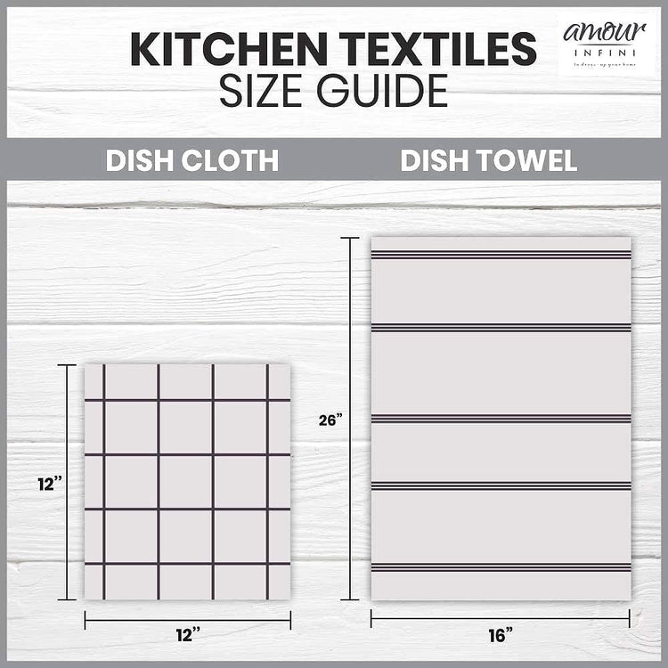 AMOUR INFINI Kitchen Towels Pack of 4 - Absorbent, Quick Drying Premium Cotton Tea Towel - Kitchen Linens 16x28 Inch Dish Towels with Hanging Loop (Rust) - Nestoria