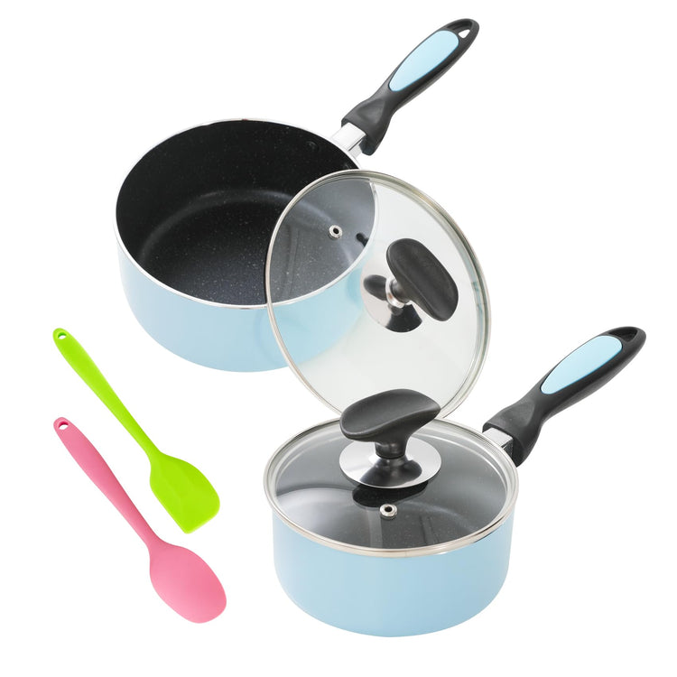 Nonstick Saucepan Set with Lid (2 Count)