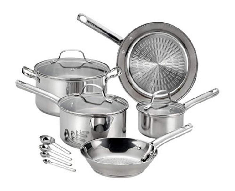 Performa Stainless Steel Cookware Set 12 Piece Induction Oven Broiler Safe 500F Pots and Pans