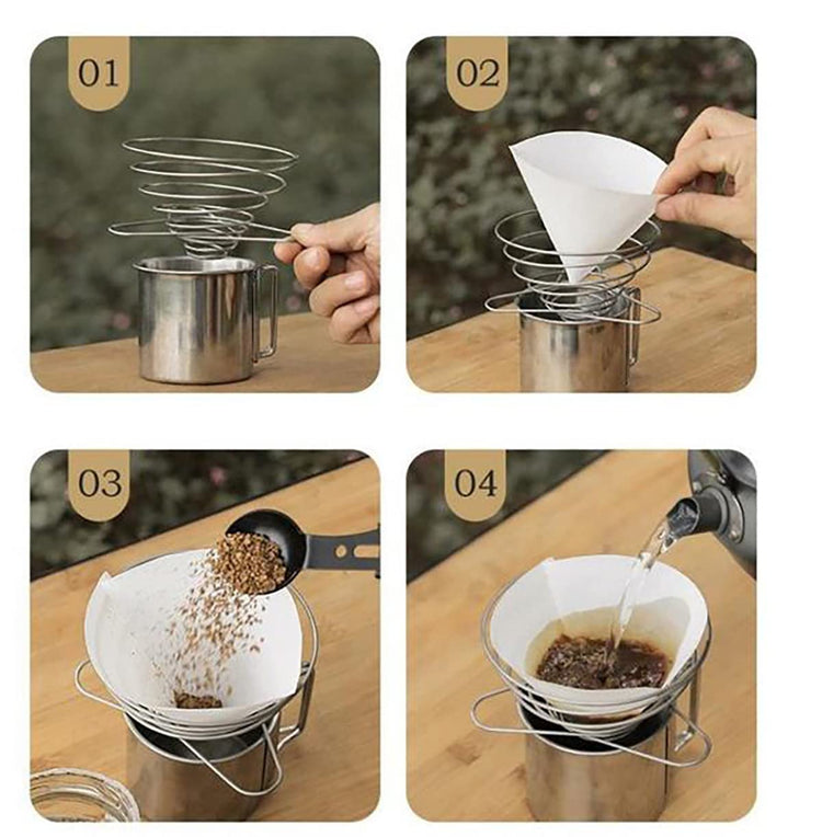 Collapsible Pour Over Coffee Dripper Stainless Steel