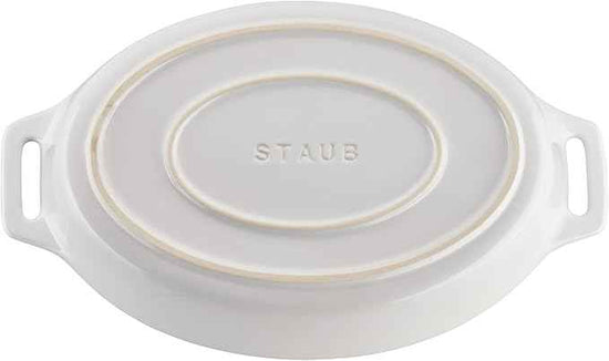 STAUB Ceramic Oval Baking Dish Set, 2-piece, White