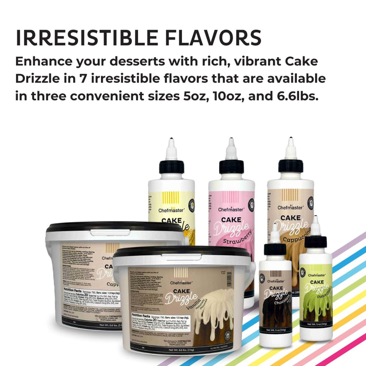 Pistachio Flavored Cake Drizzle by Chefmaster (10 Ounce)