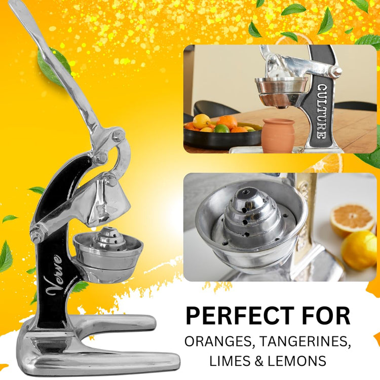 Artisan Cast Aluminum Professional Grade Manual Hand Press Juicer for Orange