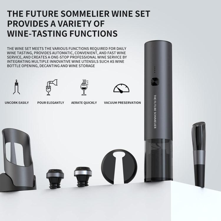 Rechargeable Electric Wine Bottle Opener Set 7