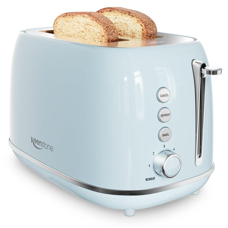 Retro 2 Slice Stainless Steel Toaster with 6 Bread Shade Settings