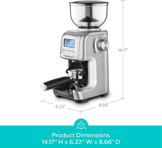 CASABREWS Tornado Electric Conical Burr Coffee Grinder, 77 Precision Grind Settings for Espresso to French Press, Special for Barista and Coffee Lovers