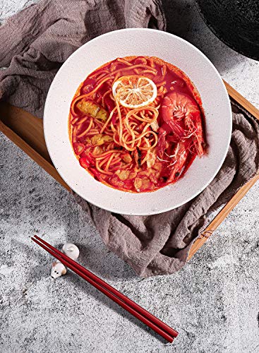 Ceramic Japanese Ramen Bowl Set (9 Inch / White)