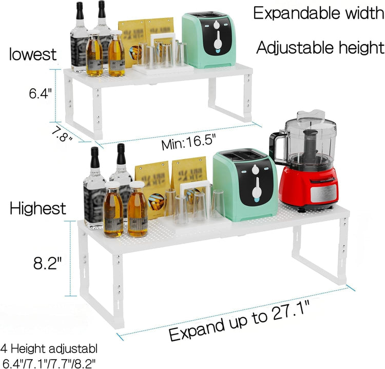 Heavy Duty Adjustable Metal Shelf Organizer (3 Count)