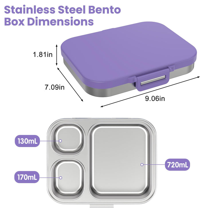 Stainless Steel Bento Lunch Box for Kids