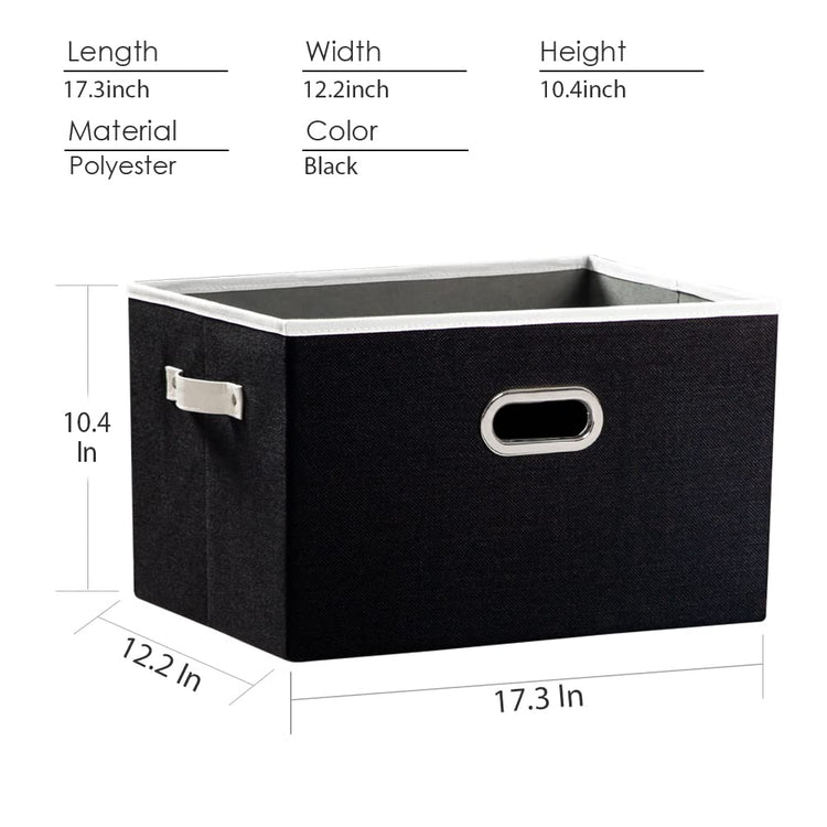 Larger Collapsible Storage Bins for Closet [5 (6 Count)