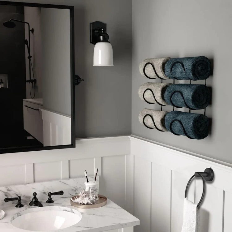 Suction Cup Towel Ring Matte Black Hand Towel Holder for Bathroom Wall SUS 304 Stainless Steel Kitchen Towel Hanger