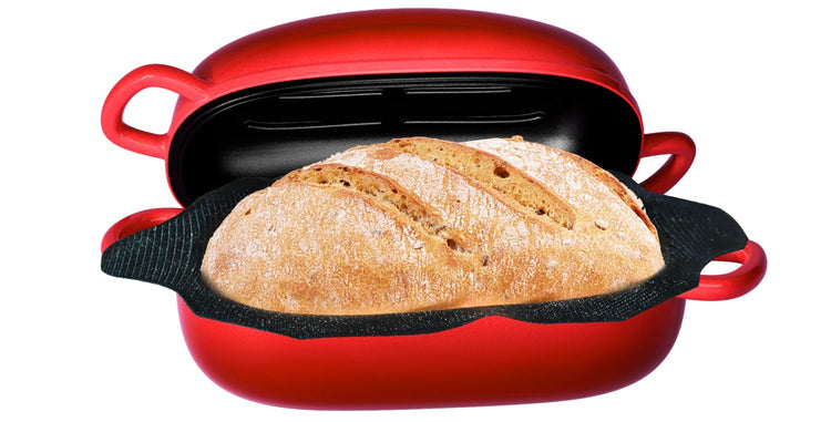 Dutch Oven 2.5QT Bread Pans with Silicone Liner for Bread Baking