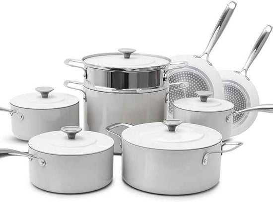 Nuwave Lux 13-Piece Premium Cookware Collection, Next-Generation G11 Duralon Blue Ceramic Nonstick, Ultra Durable, PFAS-Free, Lightweight & Works on All Cooktops
