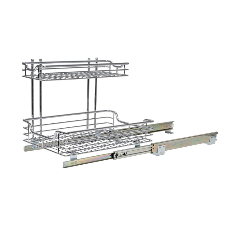 Glidez 2‑Tier Multipurpose Chrome‑Plated Steel Pull‑Out (Undersink / 12.25" - Standard)