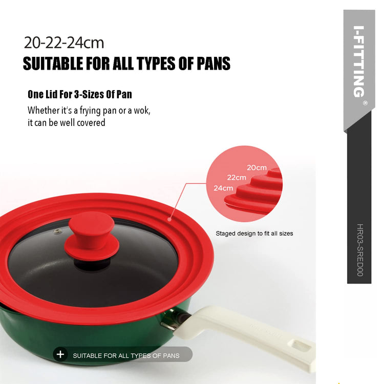 Universal Vented Tempered Glass Replacement Lid for Pots