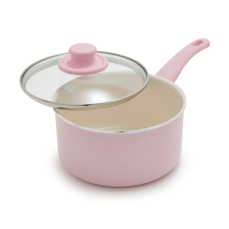 2.5QT Ceramic Nonstick Saucepan with Glass Lid