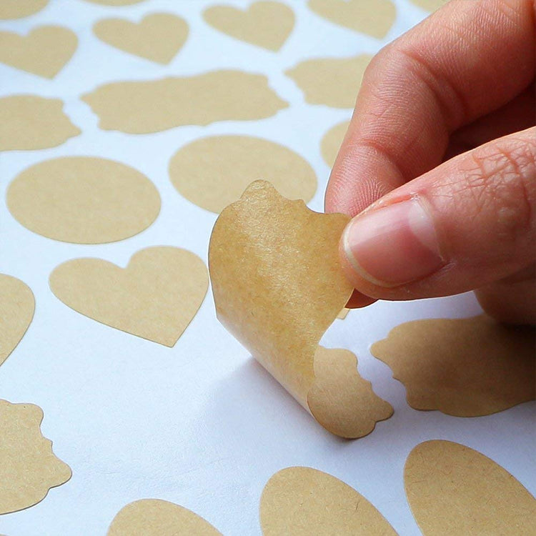 Natural Brown Kraft Paper Label Stickers