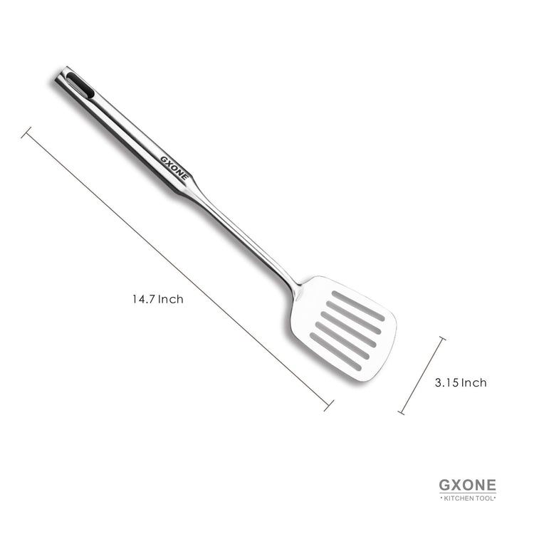 Slotted Turner & Spatula for Cast Iron Skillet Grilling Cooking