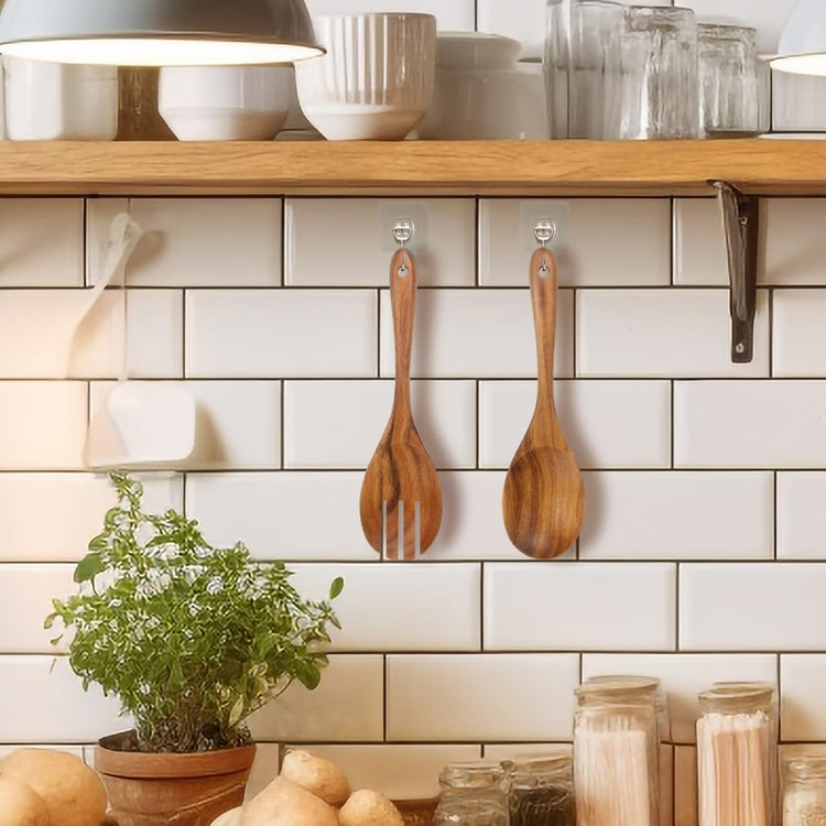 Teak Wooden Spoons 10.2 (2 Count)